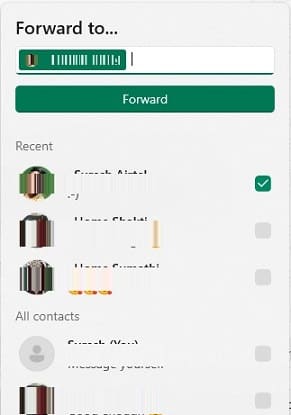share message text link to whatsapp contacts